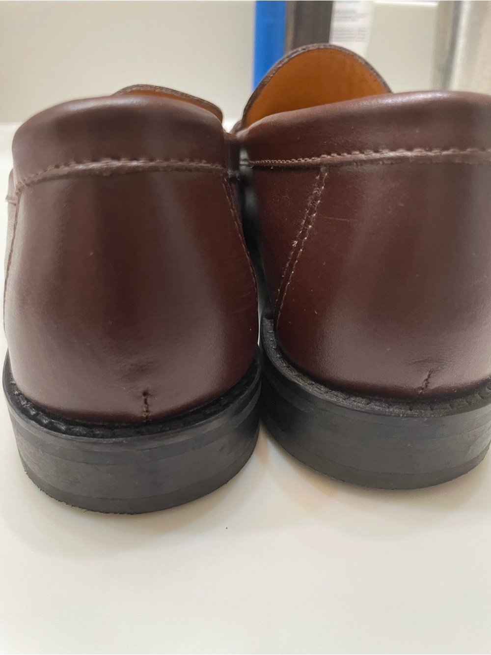 Sézane Smooth Chocolate Brown Leather Chain-Trim Vicky Loafers - Picture 9 of 10